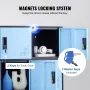 Metal Locker for Employees, 9 Doors Storage Cabinet with Card Slot, Employee Lockers with Keys, 66lbs Loading Capacity office St