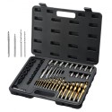 48-Piece Bolt Extractor Screw Extractor Set, with 13 PCS Bolt Extractor Set, 19 PCS Screw Extractors, 16 PCS Reverse HSS Drill