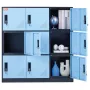 Metal Locker for Employees, 9 Doors Storage Cabinet with Card Slot, Employee Lockers with Keys, 66lbs Loading Capacity office St