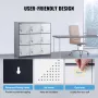 Metal Locker for Employees, 9 Doors Storage Cabinet with Card Slot, Gray Steel Employee Lockers with Keys, 66lbs Loading