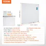 Magnetic Glass Whiteboard, Dry Erase Board 1200 x 800 mm, Wall-Mounted Large White Glassboard Frameless, with Marker Tray, an Er