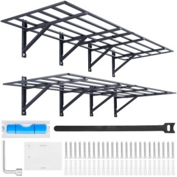 Garage Storage Shelving, 2 Pack, 6 x 2 ft Heavy Duty Garage Shelves Wall Mounted, 1600 lbs Load Capacity(Total) Garage Storage