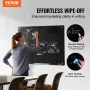 Magnetic Glass Whiteboard, Dry Erase Board 36"x24", Wall-Mounted Large White Glassboard Frameless, with Marker Tray, an Eraser a
