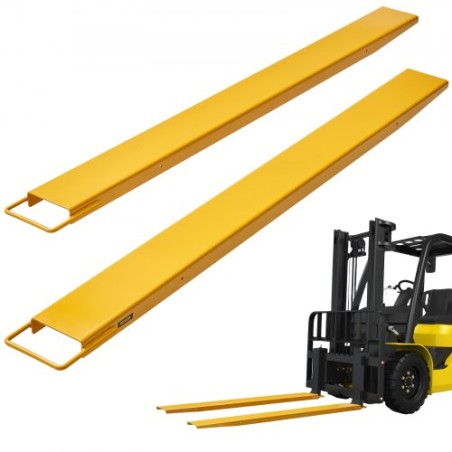 Palle Fork Extensions, 72 "Længde 4.5" Bredde, kraftig kulstofstålgaffelforlængelser til gaffeltrucks, 1 par gaffeltruck