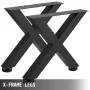 Metal Table Legs 15.7 x 15.5 Inch Black Table Legs Premium steel table legs with X-frame style Steel Bench Legs Country Style Ta