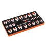3/8" Drive Crowfoot Wrench Set with 2 Extension Bars, 24-Piece Crows Foot Wrench Set, SAE 3/8"-1" and Metric 10-22 mm, CR-MO Ste