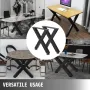 Metal Table Legs 15.7 x 15.5 Inch Black Table Legs Premium steel table legs with X-frame style Steel Bench Legs Country Style Ta