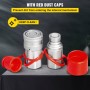 Hydraulic Quick Connect 1/2 Body with 1/2" NPT Thread Hydraulic Coupler 4 Pairs Hydraulic Coupling Quick Connect 45.5 L/min
