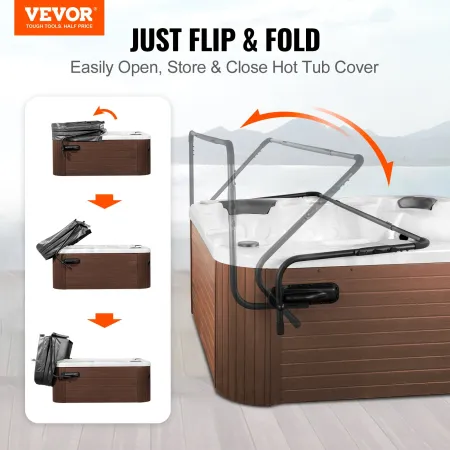 Hot Tub Cover Lift, Spa Cover Lift, højde 800 - 1050 mm bredde