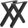 Metalbord ben 15,7 x 15,5 tommer sort bord ben premium stål