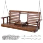 Wooden Porch Swing 5 ft, Patio bench swing for Courtyard & Garden, Upgraded 880 lbs Strong Load Capacity, Heavy Duty Swing Chair