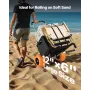 Strandvogn med store hjul til sand, 29,9" x 15,4" lastdæk, med