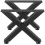 Metalbord ben 15,7 x 15,5 tommer sort bord ben premium stål