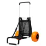Beach Dolly with Big Wheels for Sand, 29.9" x 15.4" Cargo Deck, w/ 12" Solid Wheels, 165LBS Loading Capacity Folding Sand Cart &
