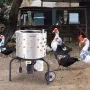 Chicken Plucker Machine, Feather Plucker with 20-inch Stainless Steel Drum, Defeathering Equipment with 108 Soft Fingers, Simple