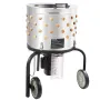 Chicken Plucker Machine, Feather Plucker with 20-inch Stainless Steel Drum, Defeathering Equipment with 108 Soft Fingers, Simple
