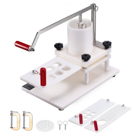 Commercial Burger Patty Maker, 3 Convertible Mold (2/4/5-tommer) Manual Beef Patty Maker, 1,5 kg storkapacitet Hopper Hamburger