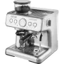 Espresso Machine with Grinder, 15 Bar Semi Automatic Espresso Coffee Maker with Milk Frother Steam Wand, Removable Water Tank & 
