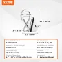 Boat Anchor Hook, 304 Stainless Steel Slide Anchor, Knotless Anchor System with Quick Release, Boat Anchor Hook Clips for 3/8" -