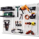 Pegboard Wall Organizer 48 "X 32", 495 kg Loading Garage Metal Pegboard Organizer Wall Mount, 37 pcs værktøjsopbevaringssæt med