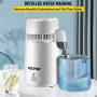 Pure Water Distiller 4L Stainless Steel Inner Water Distillation 750W Water Purifier Filter Water Distillers Machine with Collec