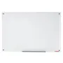 Magnetic Glass Whiteboard, Dry Erase Board 900 x 600 mm, Wall-Mounted Large White Glassboard Frameless, with Marker Tray, an Era