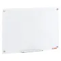 Magnetic Glass Whiteboard, Dry Erase Board 900 x 600 mm, Wall-Mounted Large White Glassboard Frameless, with Marker Tray, an Era