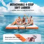 Inflatable Floating Dock, 6 x 5FT Inflatable Dock Platform, Non-Slip Water Floating Dock Mat with Portable Carrying Bag & Detach