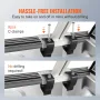 Truck Rack, 800 lbs Capacity, 71"x32" Aluminum Ladder Rack for Truck with 8 Non-Drilling C-clamps, Heavy Duty Truck Bed Rack Two