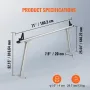 Truck Rack, 800 lbs Capacity, 71"x32" Aluminum Ladder Rack for Truck with 8 Non-Drilling C-clamps, Heavy Duty Truck Bed Rack Two