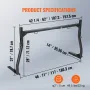 Truck Rack, 46-71inch Extendable Truck Ladder Rack, 800 lbs Capacity Steel Ladder Rack for Truck with Non-Drilling J-bolts, Heav