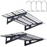 Garage Storage Shelving, 2 Pack, 4 x 2 ft Heavy Duty Garage Shelves Wall Mounted, 500 lbs Load Capacity(Total) Garage Storage