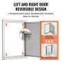 BBQ Access Door, 432x610 mm Single Outdoor Kitchen Door, Stainless Steel Flush Mount Door, Wall Vertical Door with Handle, for B