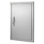 BBQ Access Door, 432x610 mm Single Outdoor Kitchen Door, Stainless Steel Flush Mount Door, Wall Vertical Door with Handle, for B