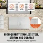 BBQ Access Door, 915x533 mm Double Outdoor Kitchen Door, Stainless Steel Flush Mount Door, Wall Vertical Door with Handles, for 
