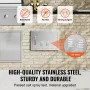 BBQ Access Door, 508x356 mm Single Outdoor Kitchen Door, Stainless Steel Flush Mount Door, Wall Vertical Door with Handle and ve