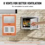 BBQ Access Door, 508x356 mm Single Outdoor Kitchen Door, Stainless Steel Flush Mount Door, Wall Vertical Door with Handle and ve