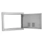 BBQ Access Door, 508x356 mm Single Outdoor Kitchen Door, Stainless Steel Flush Mount Door, Wall Vertical Door with Handle and ve