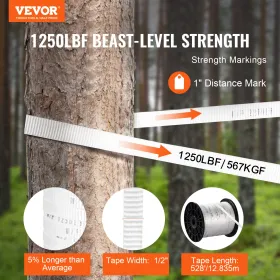 Polyester pull tape, 1/2 "x 528 'muldyr tape fladt reb, 1250