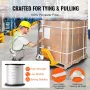 Polyester Pull Tape, 1/2" x 528' Mule Tape Flat Rope, 1250 lbf Tensile Capacity, Printed Webbing Cable Pulling Tape for Packagin