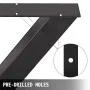 Metalbord ben 28,3 x 23,6 tommer sort bord ben premium stål