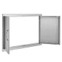 BBQ Access Door, 838x558 mm Double Outdoor Kitchen Door, Stainless Steel Flush Mount Door, Wall Vertical Door with Handles, for 