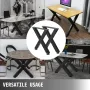 Metal Table Legs 28.3 x 23.6 Inch Black Table Legs Premium steel table legs with X-frame style Steel Bench Legs Country Style Ta
