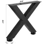 Metalbord ben 28,3 x 23,6 tommer sort bord ben premium stål
