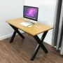 Metal Table Legs 28.3 x 23.6 Inch Black Table Legs Premium steel table legs with X-frame style Steel Bench Legs Country Style Ta