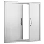 BBQ Access Door, 790x790 mm Double Outdoor Kitchen Door, Stainless Steel Flush Mount Door, Wall Vertical Door with Handles, for