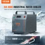 Industrial Water Chiller, CW-3000, 80W Air-Cooled Industrial Water Cooler Cooling System with 12 L Water Tank Capacity 12 L/min 