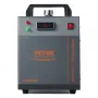 Industrial Water Chiller, CW-3000, 80W Air-Cooled Industrial Water Cooler Cooling System with 12 L Water Tank Capacity 12 L/min 