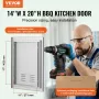 356x508 mm BBQ Island Access Door Outdoor Kitchen Door Rustfrit
