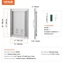 356x508 mm BBQ Island Access Door Outdoor Kitchen Door Stainless Steel